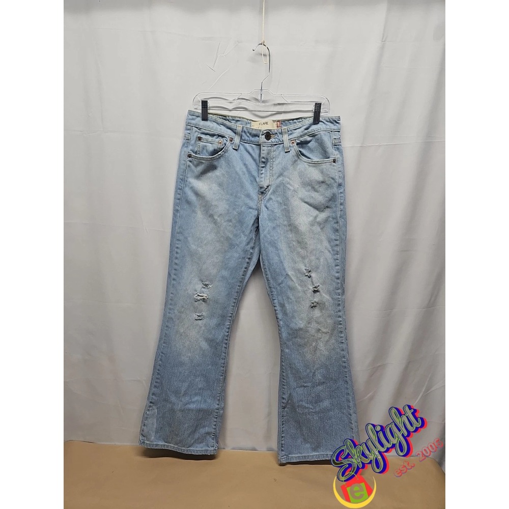 Levi's Vintage Womens 11S Blue 519 Low Flare Leg Y2K Denim Pants Juniors 33 x 31